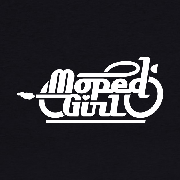 Moped Girl / Mopedgirl (white) by GetThatCar